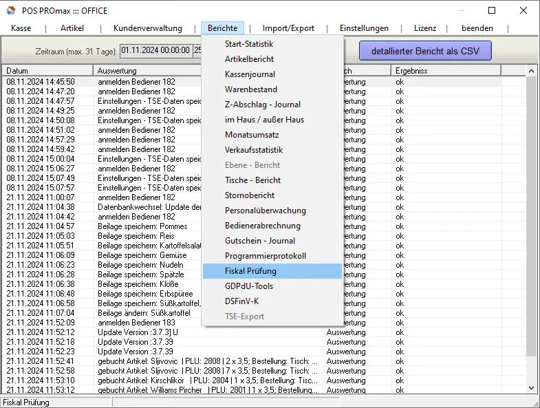 PROmax TSE – Screenshot
