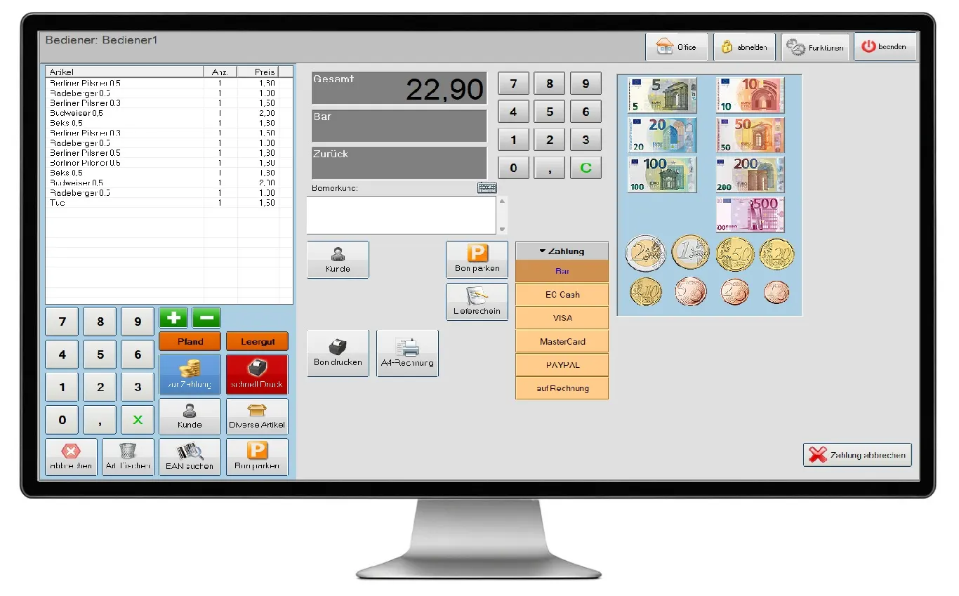Einzelhandel & Handel — POSprom Kassensoftware